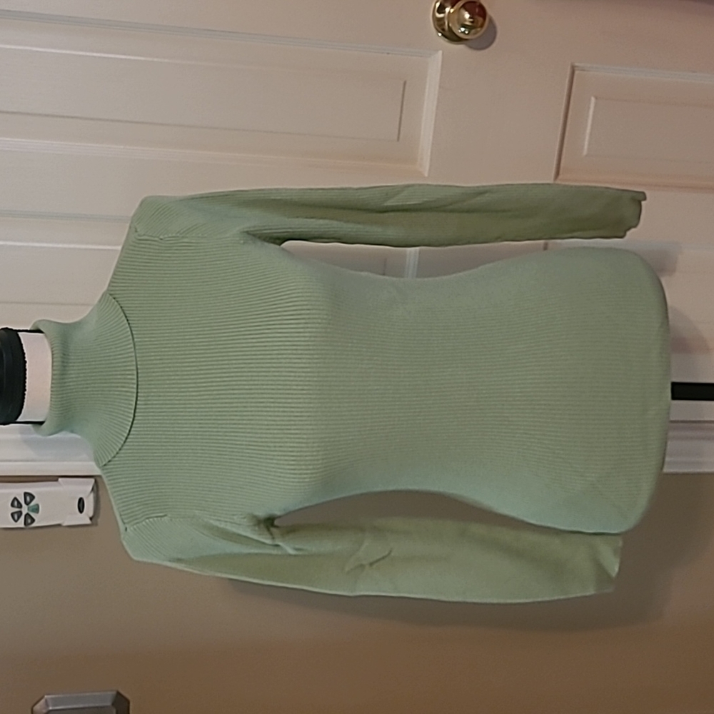 Light Green Turtleneck Sweater